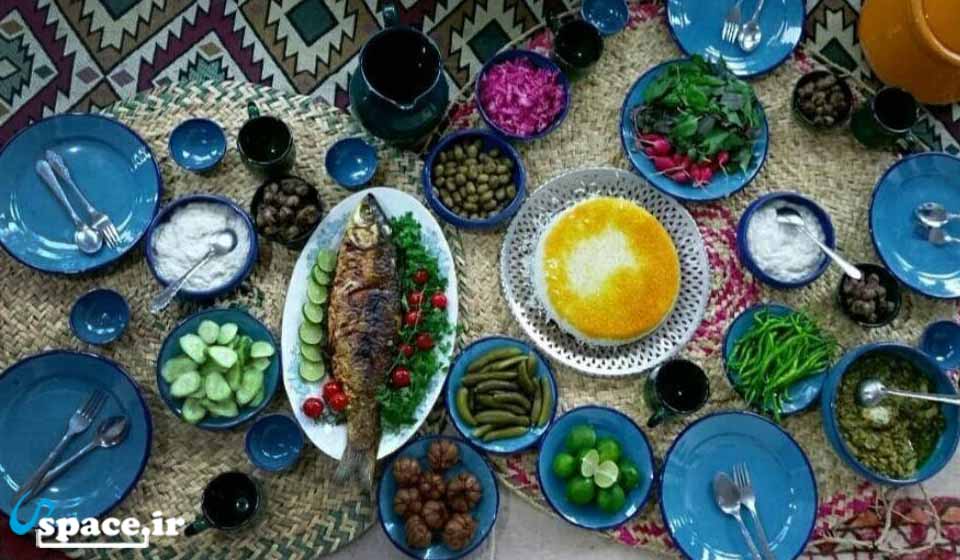 غذاهای اقامتگاه بوم گردی مخمل بانو - مازندران - تنکابن - روستای بالابند